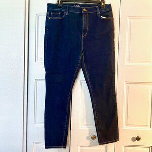 Ann Taylor Loft Womens High Rise Skinny Ankle Jeans, Blue / Dark Wash, 12P